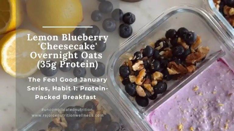 Feel Good January Habit 1 - High protein breakfast for hormone balance and blood sugar stability in women 35+ navigating perimenopause and menopause