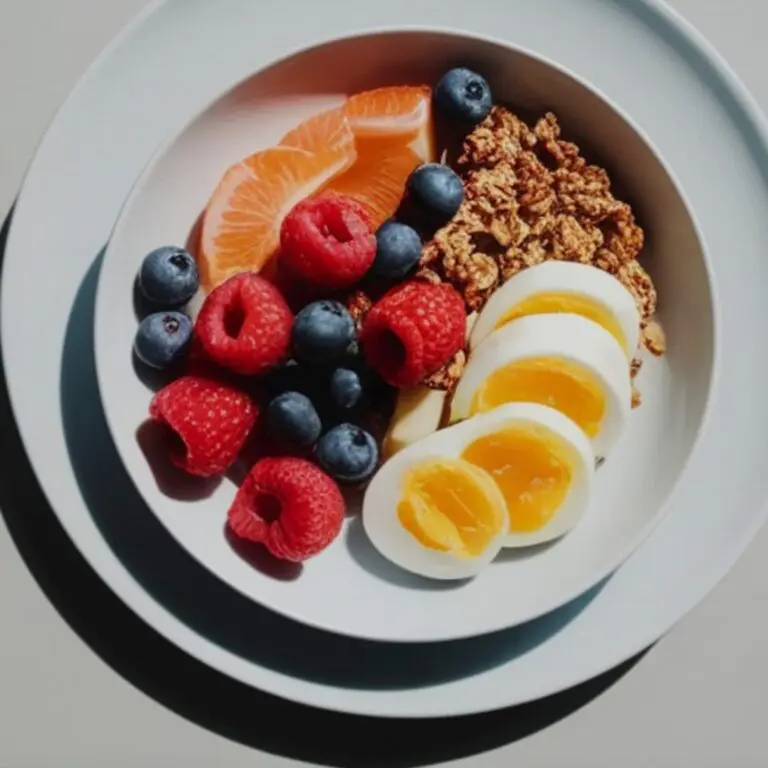 : High protein perimenopause breakfast with eggs and Greek yogurt