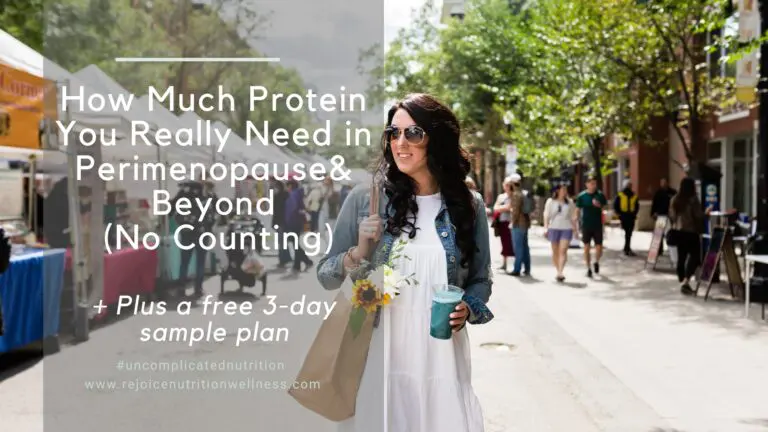 Free 3-day 100g protein sample meal plan for perimenopause
