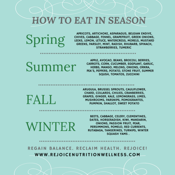 Seasonal Food Guide & Benefits Rejoice Nutrition and Wellness