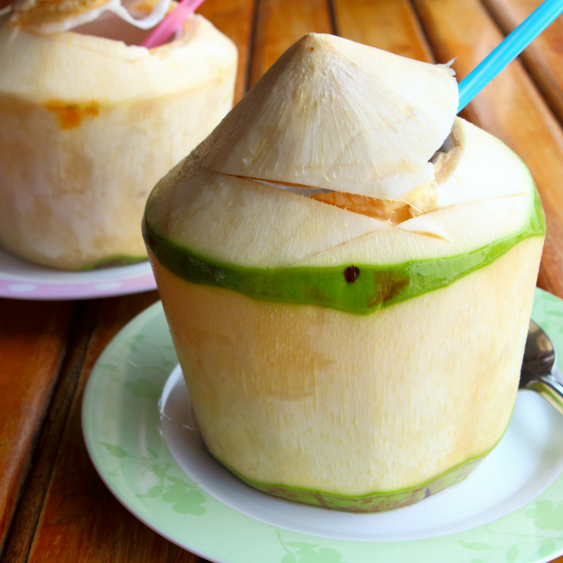 How to Open A Coconut Plus a Coconut Lychee Mocktail Recipe Rejoice