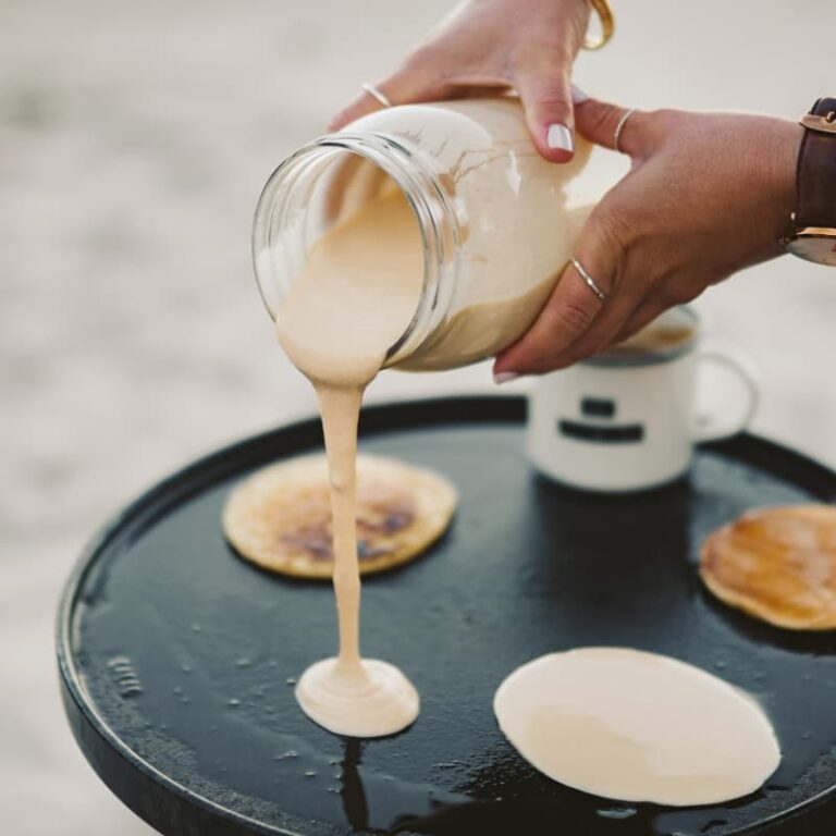 Chia seed pancake ingredients for hormone balancing breakfast