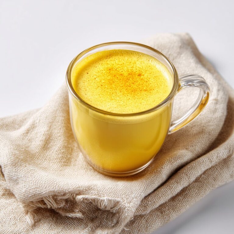 Golden milk latte with turmeric and anti-inflammatory spices